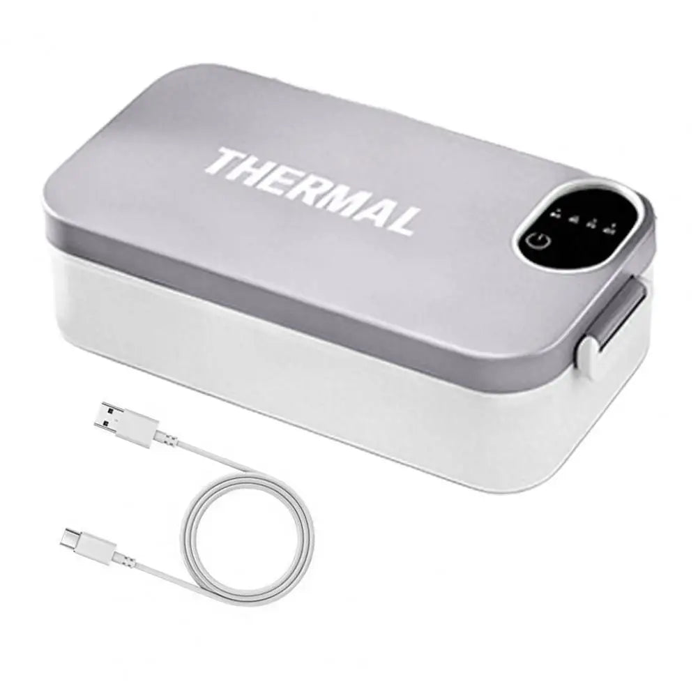 The Gadget Flame™ Electric Heated Lunch Box – Portable Food Warmer with Stainless Steel Container