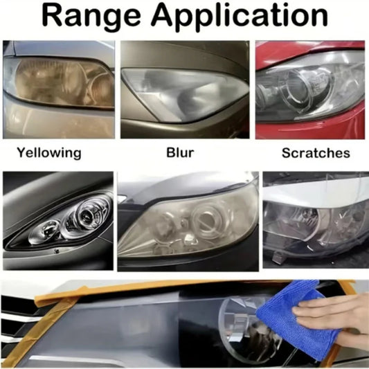 The Gadget Flame™ Crystal Beam Headlight Restorer Kit Restore Crystal-Clear Headlights & Drive with Confidence