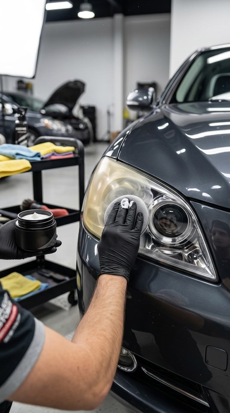 The Gadget Flame™ Crystal Beam Headlight Restorer Kit Restore Crystal-Clear Headlights & Drive with Confidence