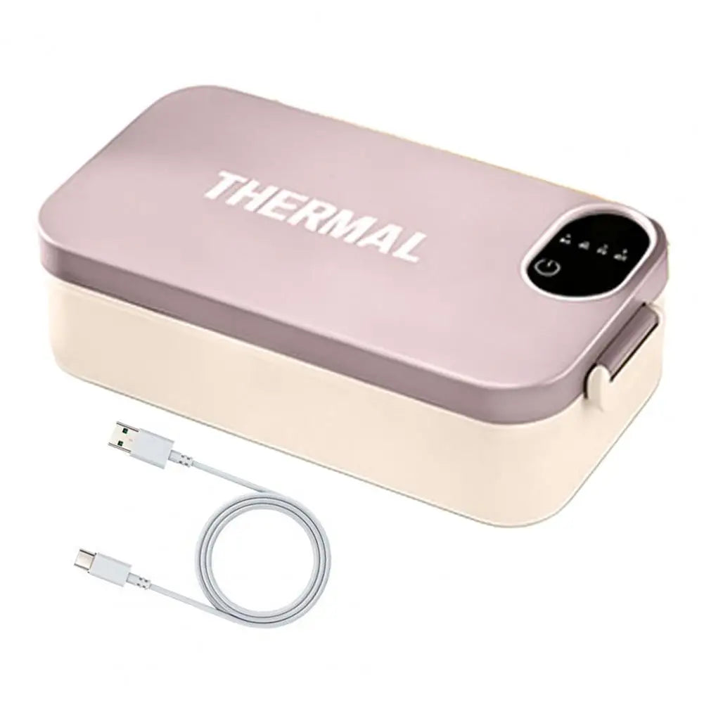 The Gadget Flame™ Electric Heated Lunch Box – Portable Food Warmer with Stainless Steel Container