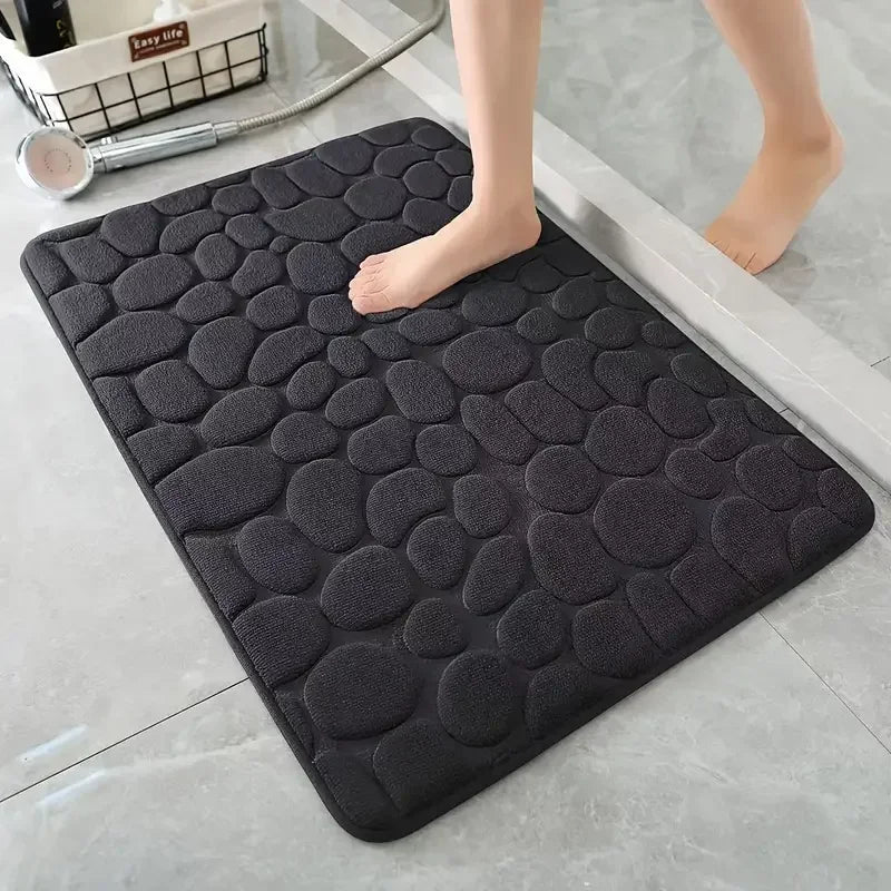 The Gadget Flame™ Luxury 3D Pebble Memory Foam Bath Mat – Ultra Soft & Super Absorbent