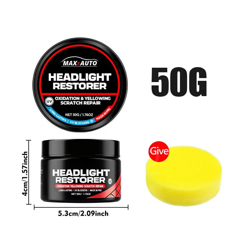 The Gadget Flame™ Crystal Beam Headlight Restorer Kit Restore Crystal-Clear Headlights & Drive with Confidence