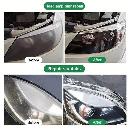 The Gadget Flame™ Crystal Beam Headlight Restorer Kit Restore Crystal-Clear Headlights & Drive with Confidence
