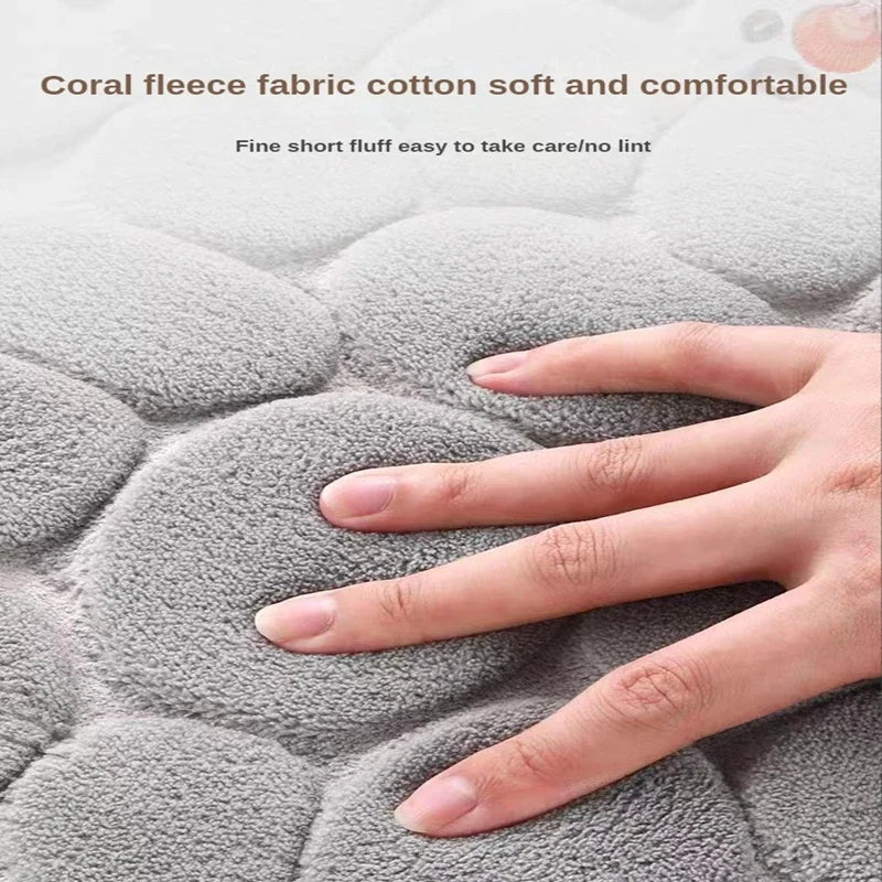 The Gadget Flame™ Luxury 3D Pebble Memory Foam Bath Mat – Ultra Soft & Super Absorbent