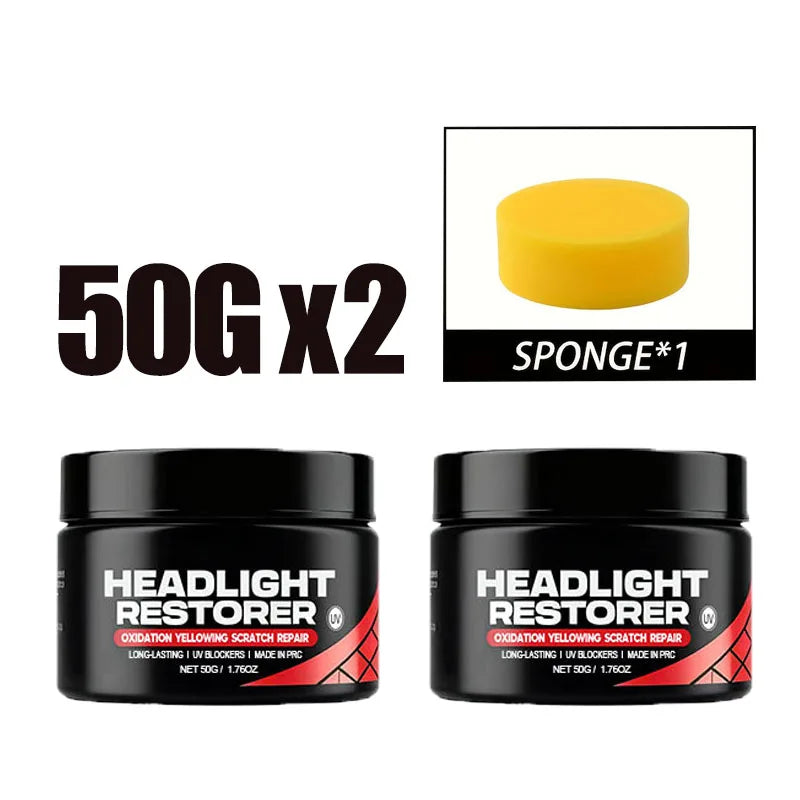 The Gadget Flame™ Crystal Beam Headlight Restorer Kit Restore Crystal-Clear Headlights & Drive with Confidence