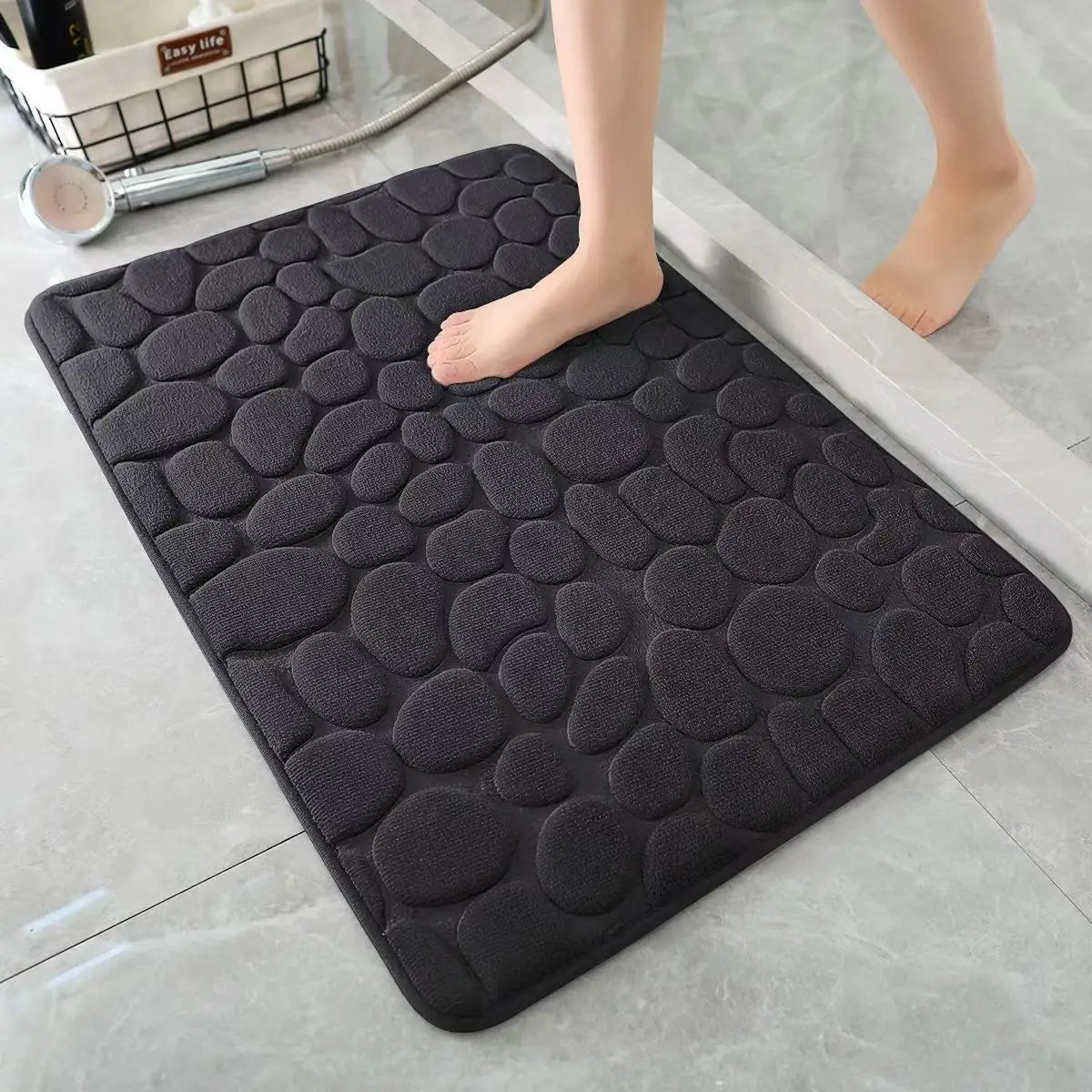 The Gadget Flame™ Luxury 3D Pebble Memory Foam Bath Mat – Ultra Soft & Super Absorbent