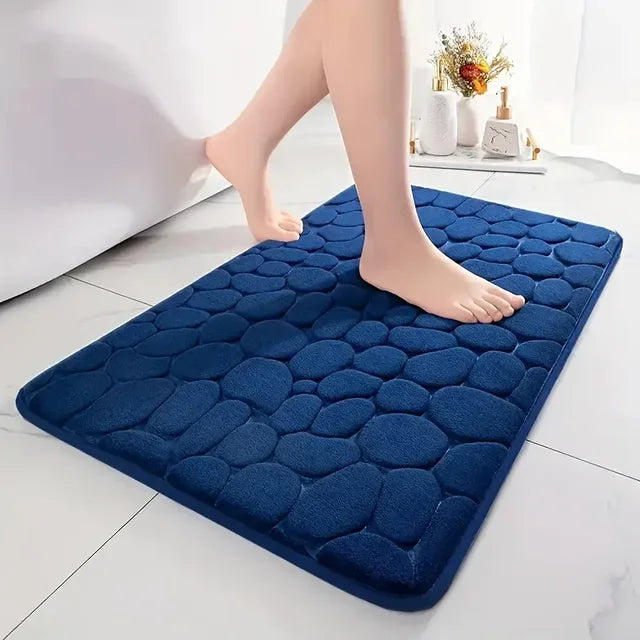 The Gadget Flame™ Luxury 3D Pebble Memory Foam Bath Mat – Ultra Soft & Super Absorbent